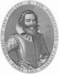 New England Genealogy by popular US online genealogists, Price Genealogy: black and white image of Captain John Smith.
